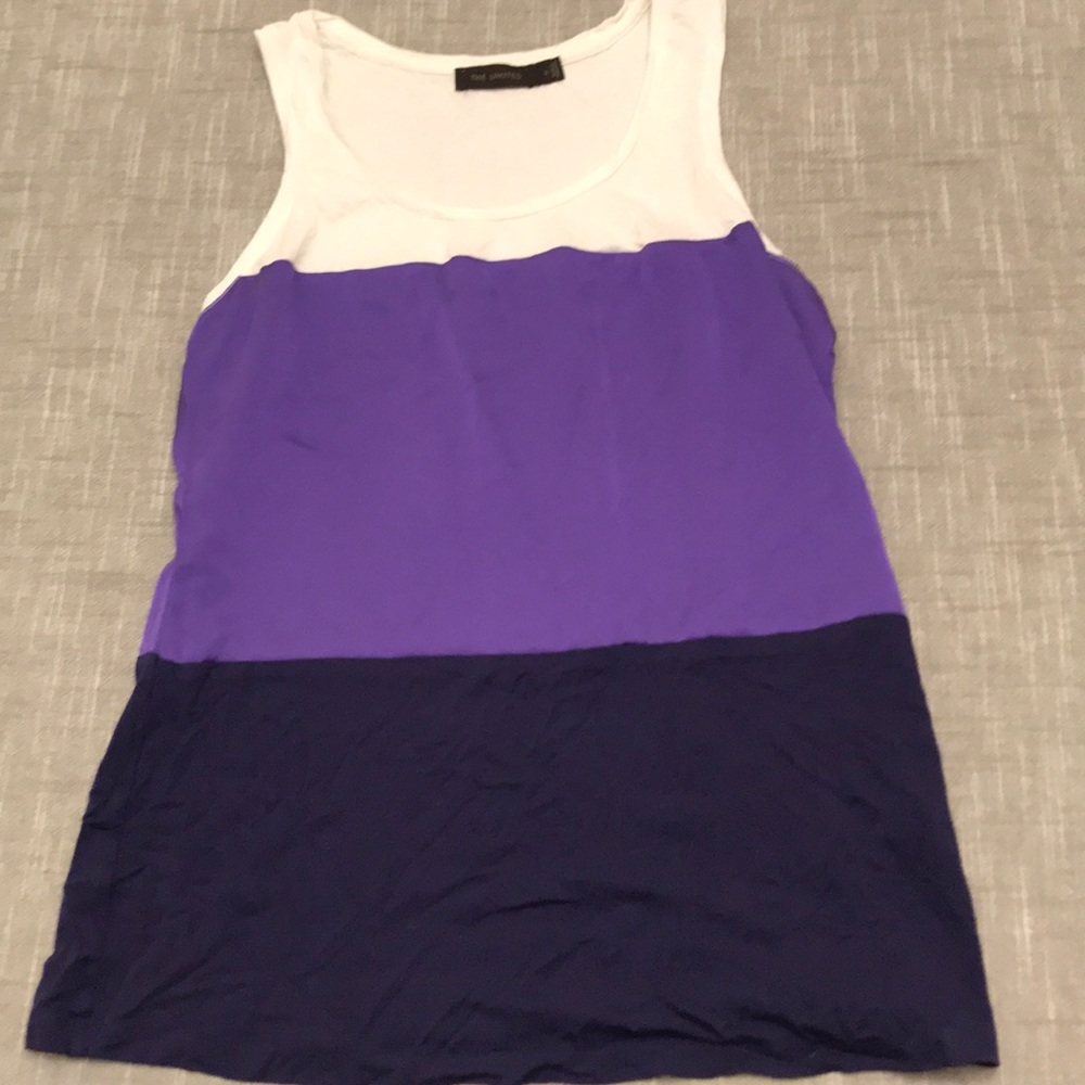 The Limited Colorblock Purple Tank Top Small